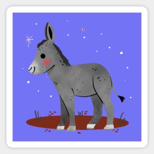 Donkey Painting Hand Drawn Magnet